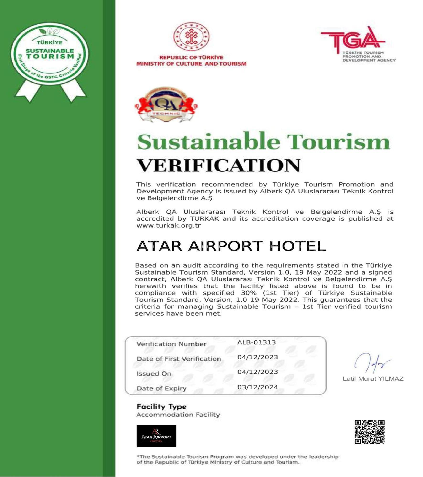 Atar Airport Hotel - Spa & Wellness Arnavutkoy Zewnętrze zdjęcie